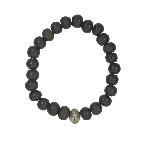 Wooden Prayer and Silver Bead