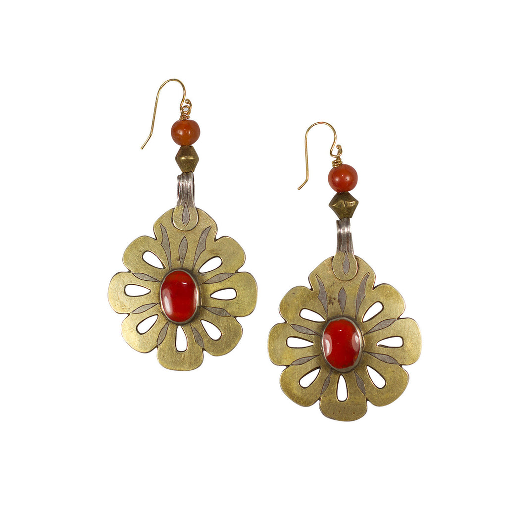 Carnelian Bead and Turkmen Pendant