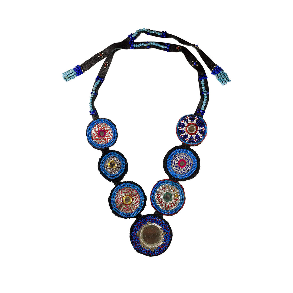 Beaded Phul “Dress Flower” Bib Necklace