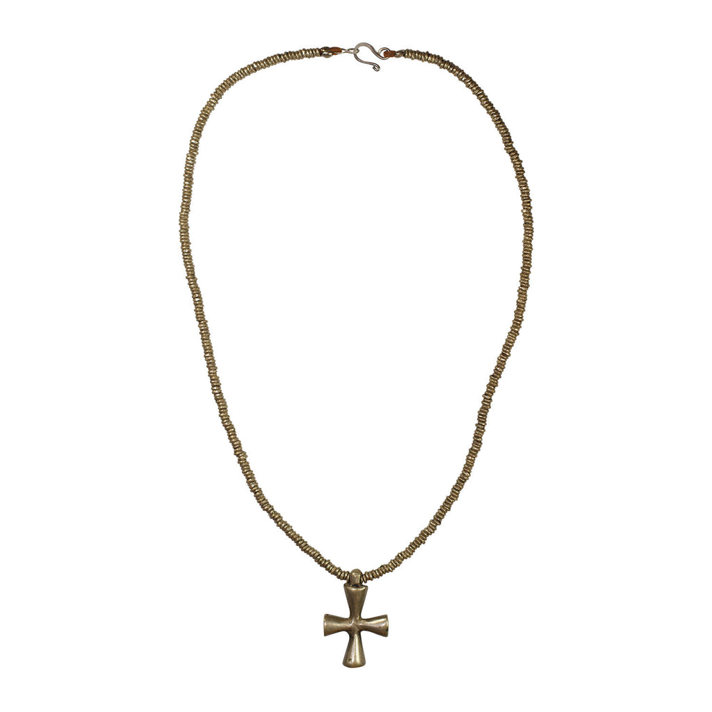 Coptic Cross and Heishi Beads