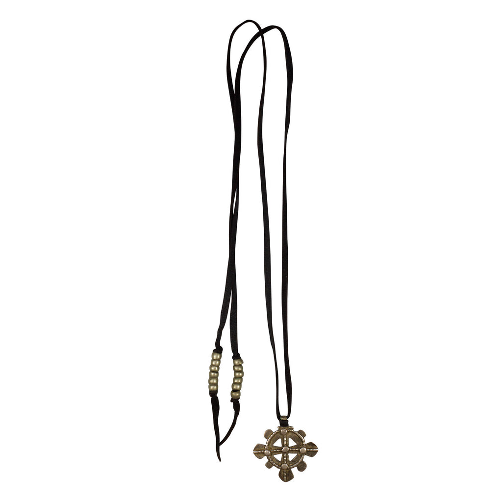 Antique Ethiopian Coptic Cross on Leather