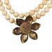 Bronze Lotus and Wooden Beads